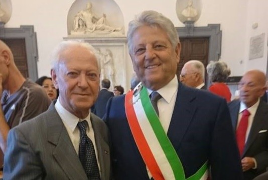 Giuliano Aureli con il sindaco di Velletri Fausto Servadio