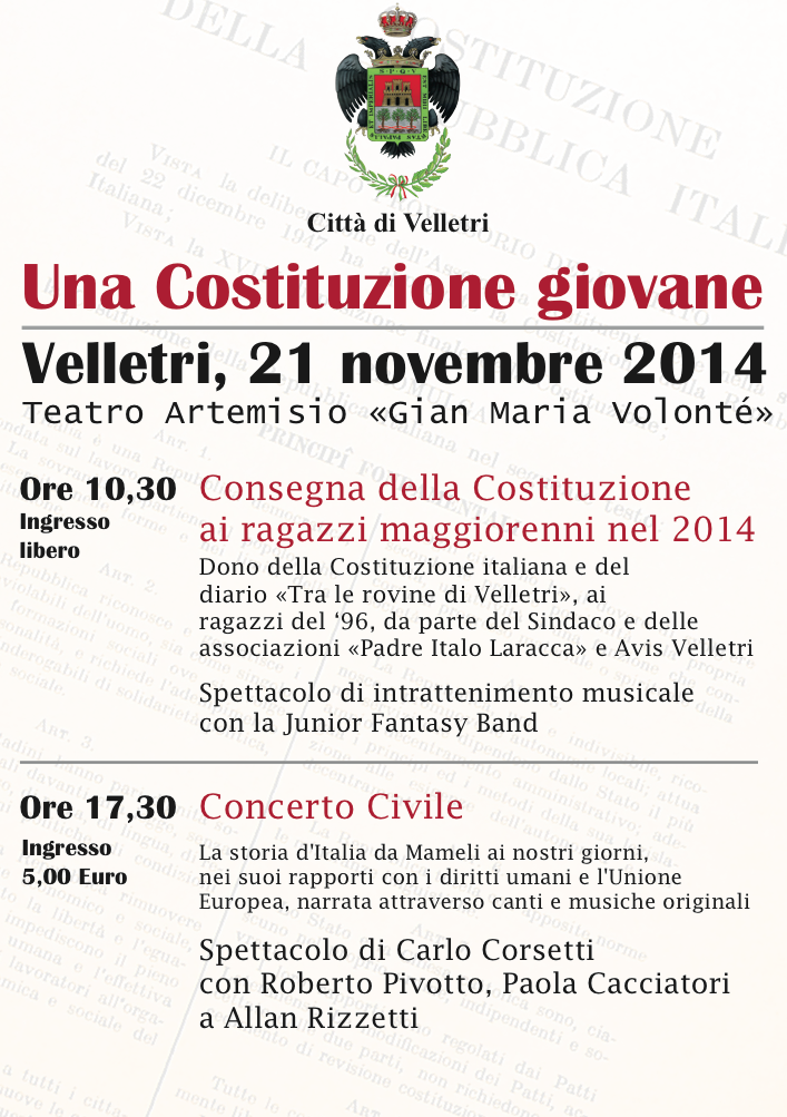 Costituzione giovane 21 novemnre 2014
