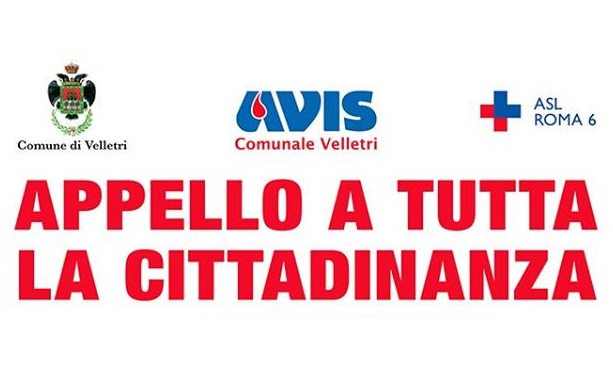 Emergenza sangue a Velletri, appello dell’Avis ai donatori