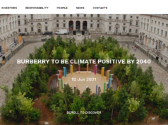 Burberry ha una nuova sfida: diventare Climate Positive entro il 2040 Burberry, il primo brand di lusso a diventare “Climate Positive”: un’azienda che cattura dall’atmosfera più CO2 di quella che emette.
