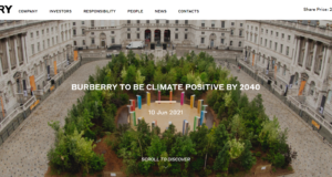 Burberry ha una nuova sfida: diventare Climate Positive entro il 2040 Burberry, il primo brand di lusso a diventare “Climate Positive”: un’azienda che cattura dall’atmosfera più CO2 di quella che emette.