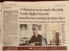 Di madre in figlio Il noto psicoanalista infantile Massimo Ammaniti rilascia un'intervista per i suoi 80 anni, rivelando il rapporto con la madre.