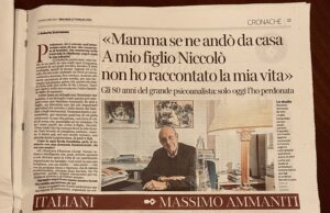 Di madre in figlio Il noto psicoanalista infantile Massimo Ammaniti rilascia un'intervista per i suoi 80 anni, rivelando il rapporto con la madre.